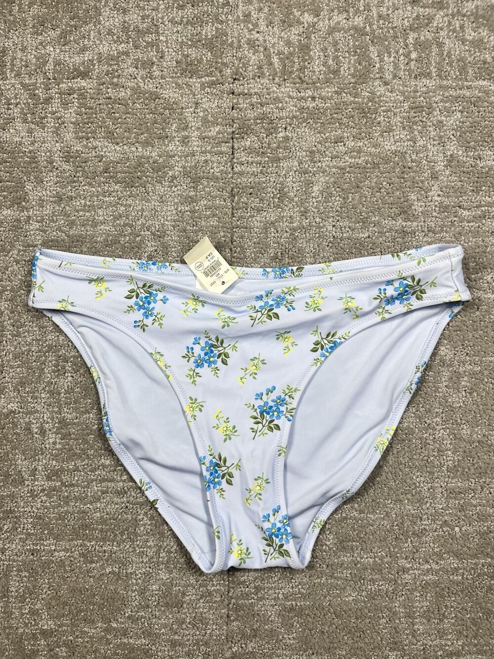 Aerie Blue Green Floral Bikini Bottom Swimwear NWT Size Small